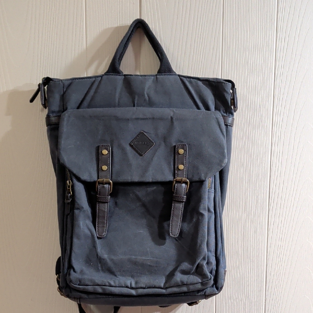 Joules Navy With Brown Trim Backpack